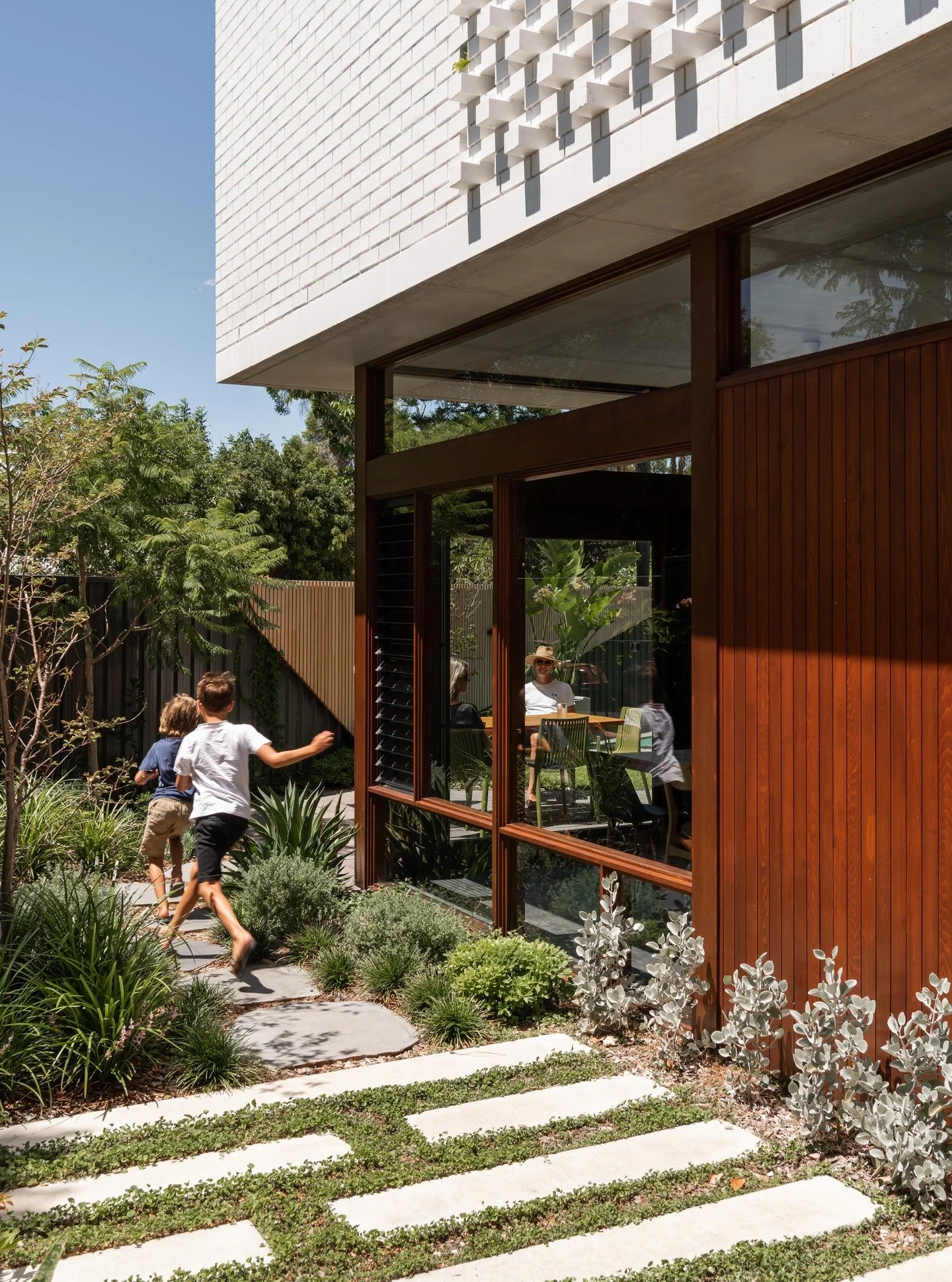 Carr Street Residence. 
This home proves that big ideas can thrive on small sites. Tucked into a 196sqm battle-axe block in leafy West Perth, this compact home packs a punch &mdash; blending mid-century charm, smart planning, and clever detailing to 