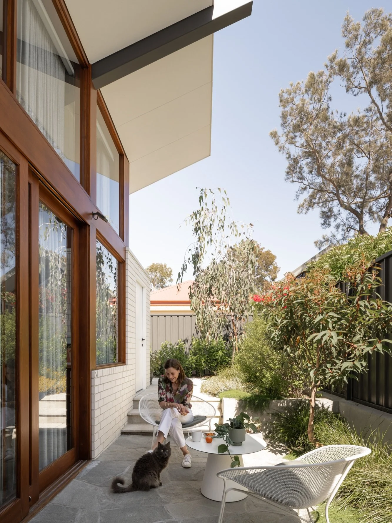 Coleman Bajrovic Residence. 
Tucked beneath the extension of the dynamic roof line, this Shenton Park home unfolds into a multi-use living space. Living, dining, retreat and BBQ flow together, anchored by the ease of outdoor living. An outdoor shower