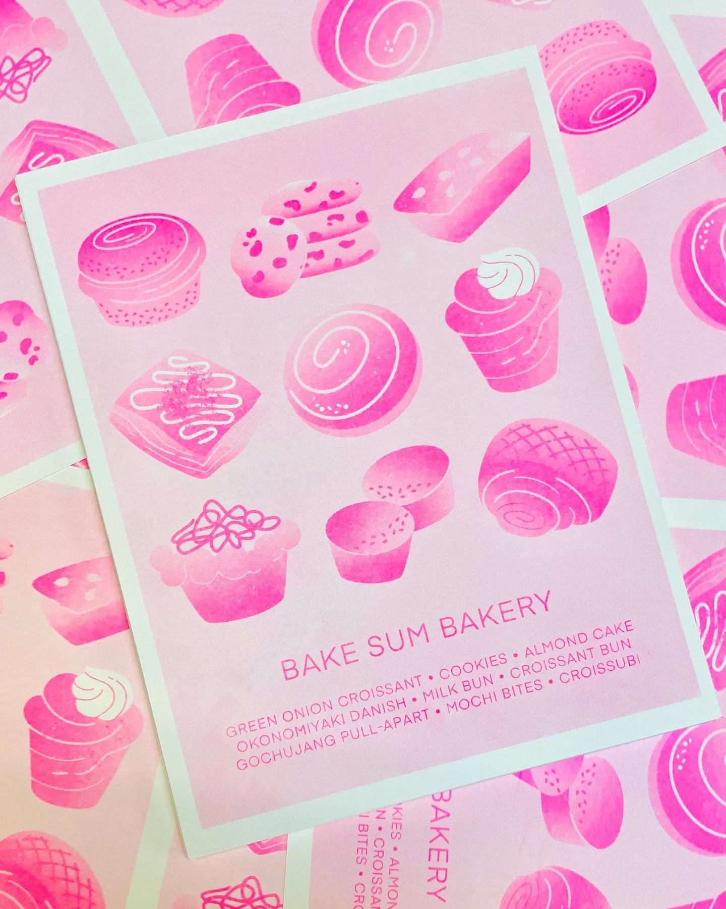 ✷ BAKE SUM POP UP ✷

Come by @bakesumpastries for a @coco.choon and @faithcaoculator pop up from 8AM-2PM*! 

With a $10 purchase from Bake Sum and any purchase from both cocochoon and caoculator, you&rsquo;ll receive a free risograph print!

*Bake Su