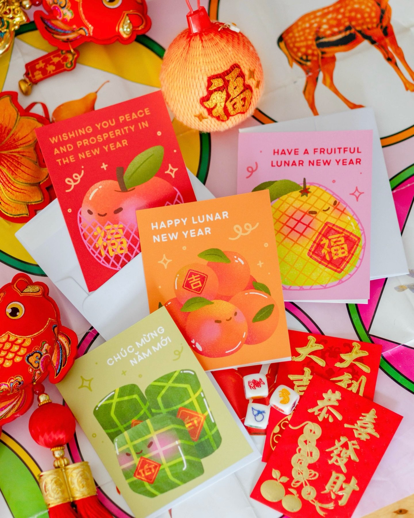 🧧LUNAR NEW YEAR GREETING CARDS 🧧

Last year I made a few Lunar New Year themed greeting cards which can now be found at some shops across the Bay! Here are some shops you can find them at:

- BakeSum @bakesumpastries 
- Oakland Museum of California