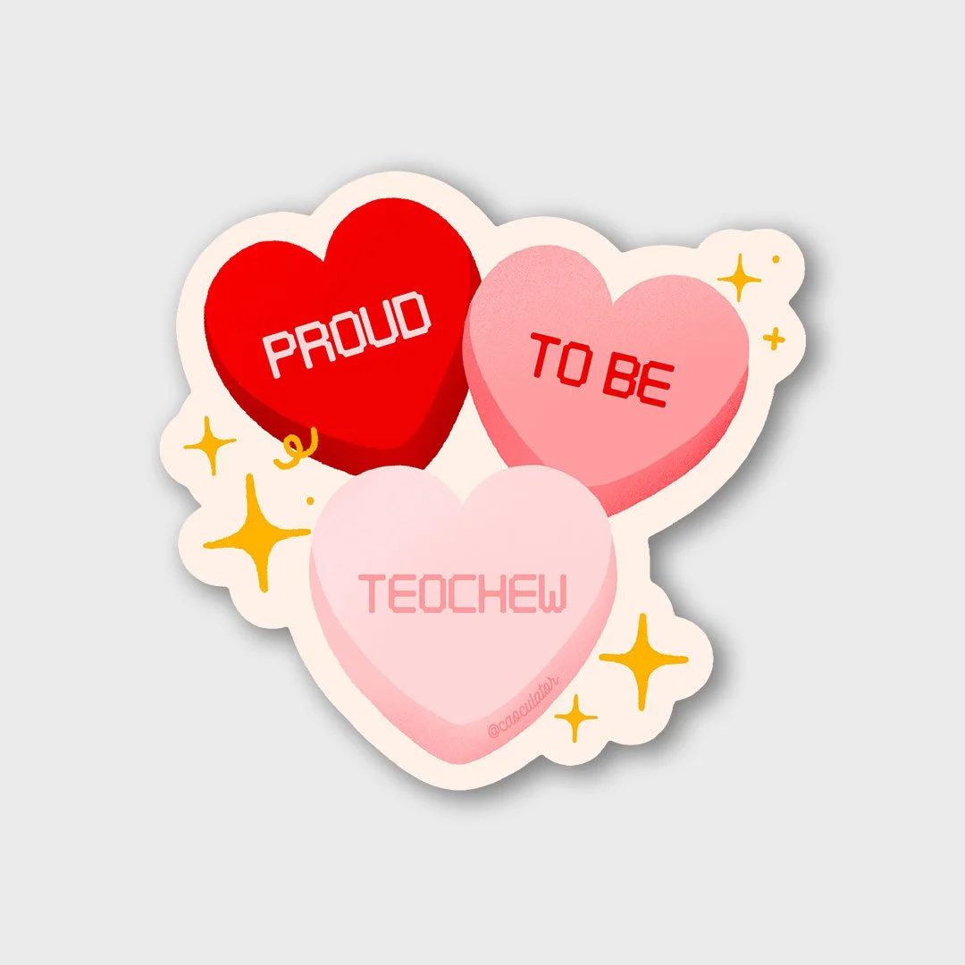 TeoChew Hearts Sticker