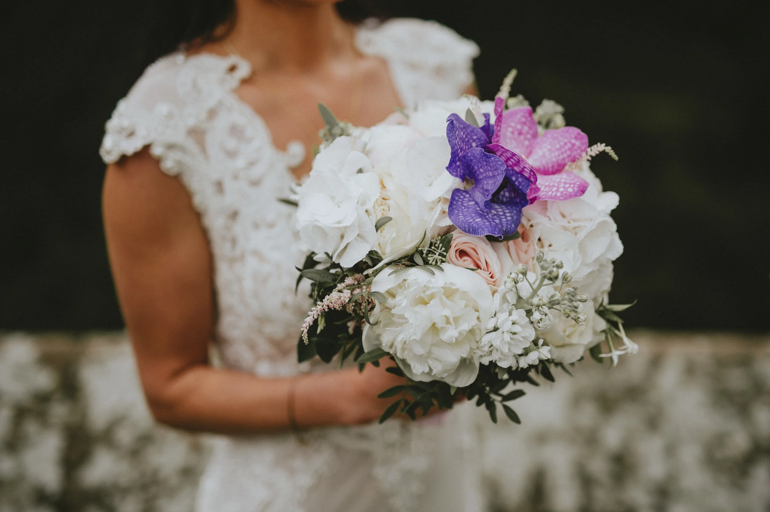 For this bouquet, it was important to highlight the purple and pink for sentimental reasons. If you have something you'd like to add in, just let us know!