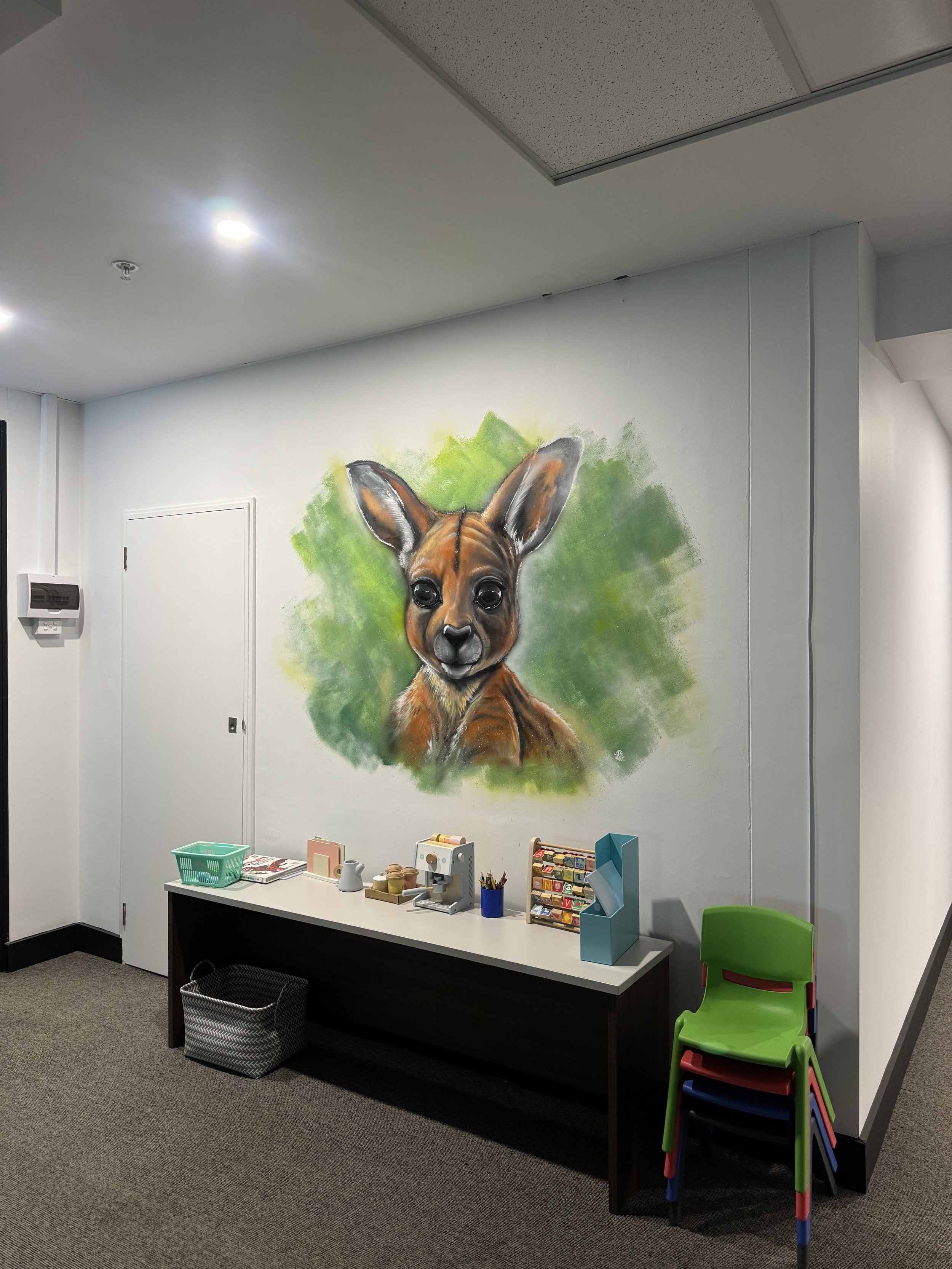 Kangaroo Mural Oracle Psychology