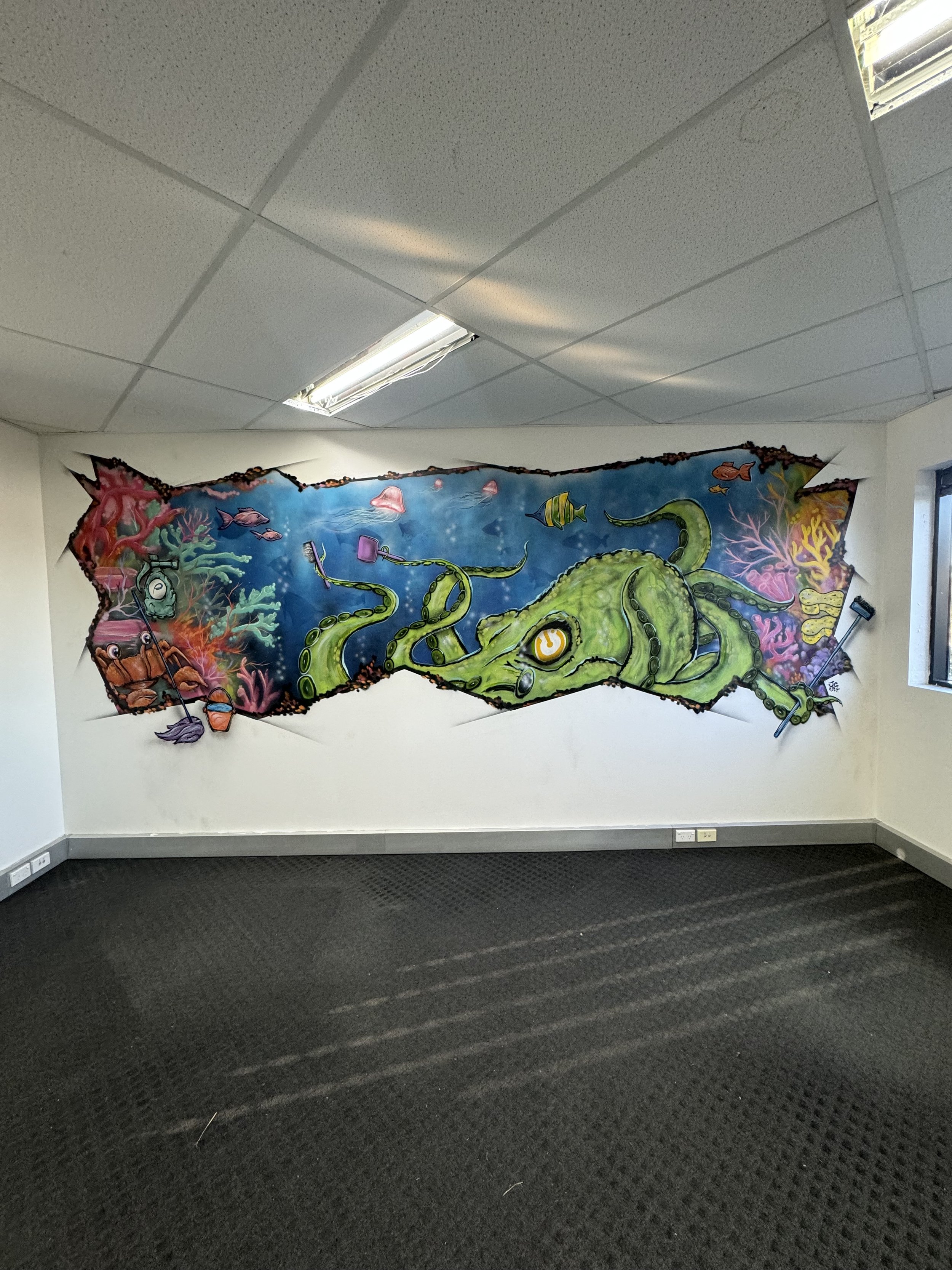 Office Mural No Time For Grime