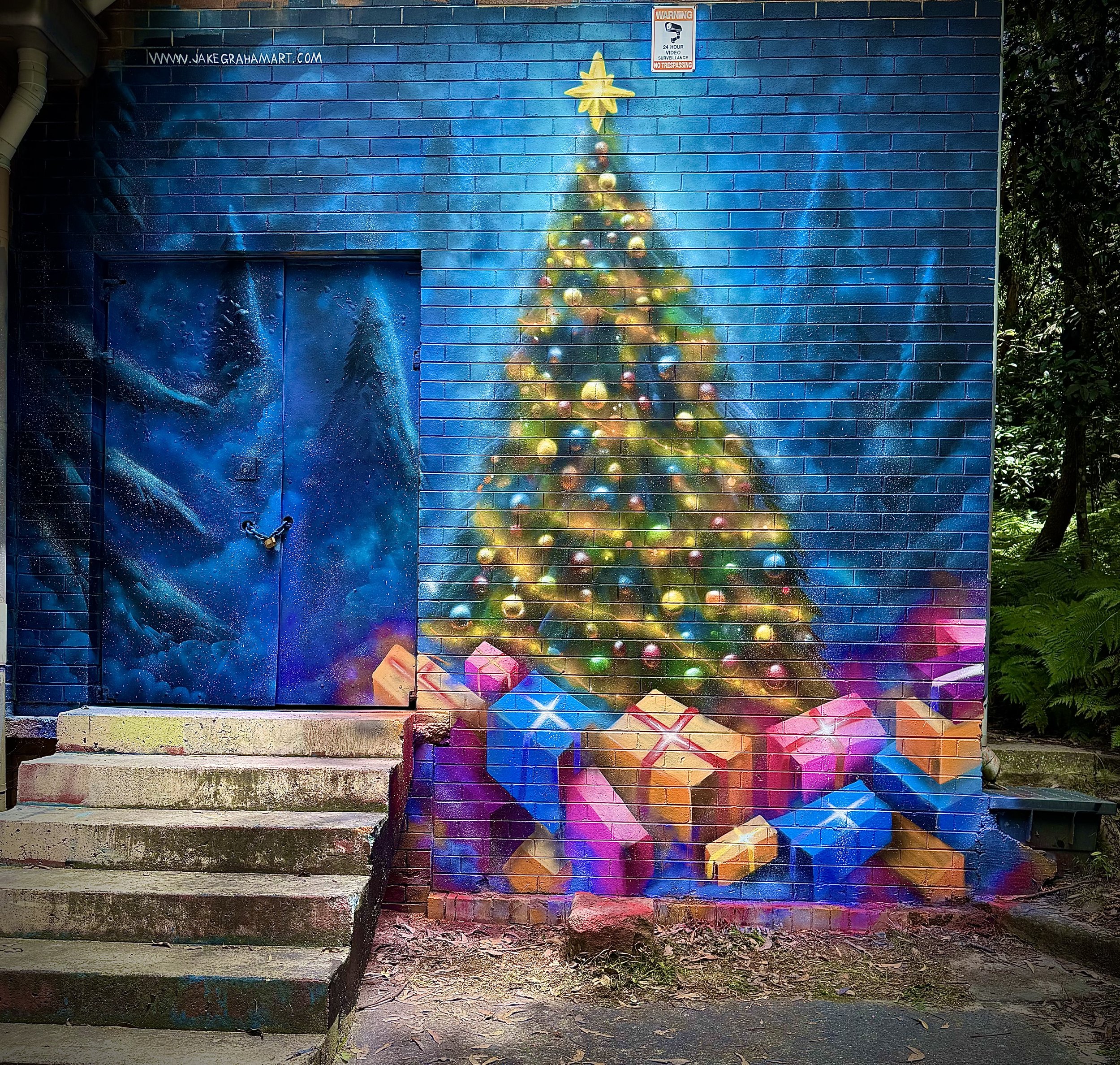 Christmas tree Mural