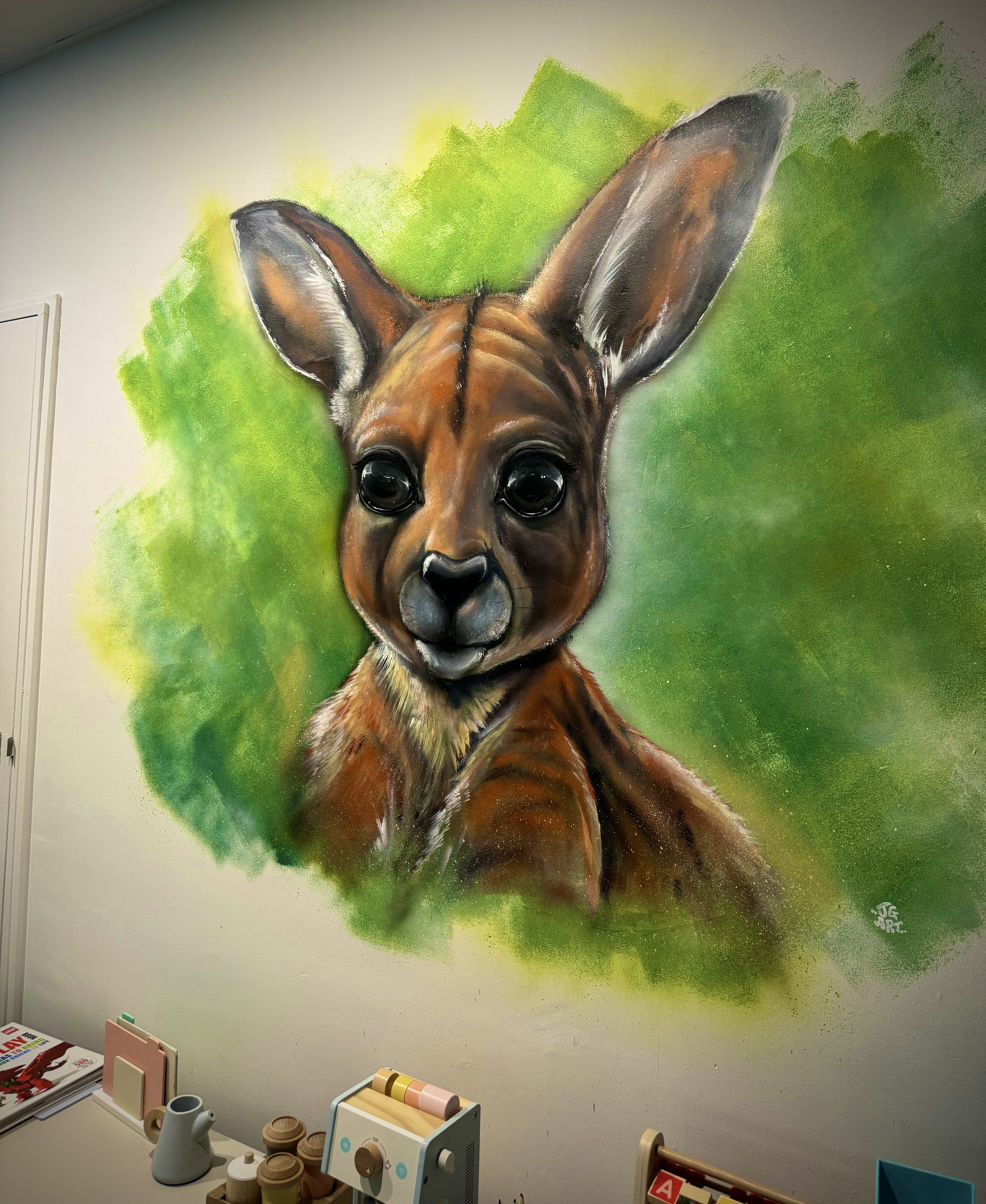 Kangaroo mural. Newcastle.