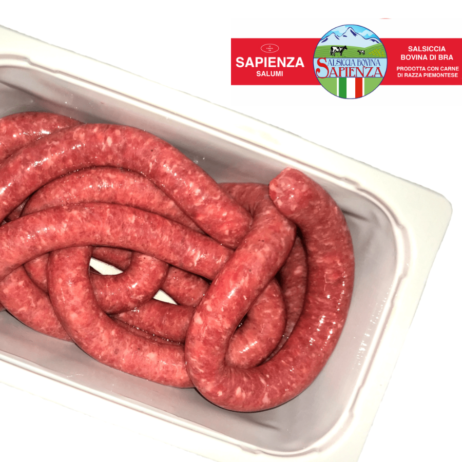 LA FAMOSA SALSICCIA BOVINA DI BRA DEL SALUMIFICIO SAPIENZA