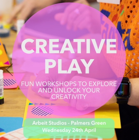 poster or flyer advertising event Creative Play Workshop