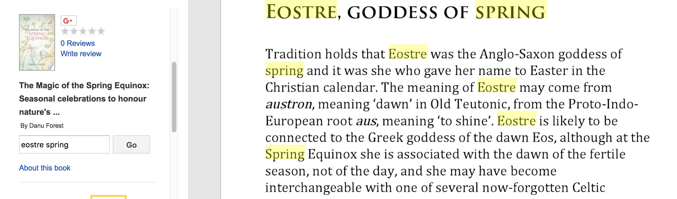Eostre is a key figure in our Spring Almanac