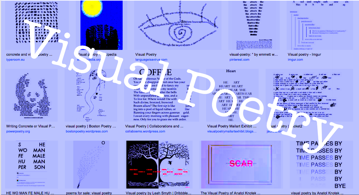 Ten Great Examples Of Visual Poetry Michael And Sara Biggs Chaney