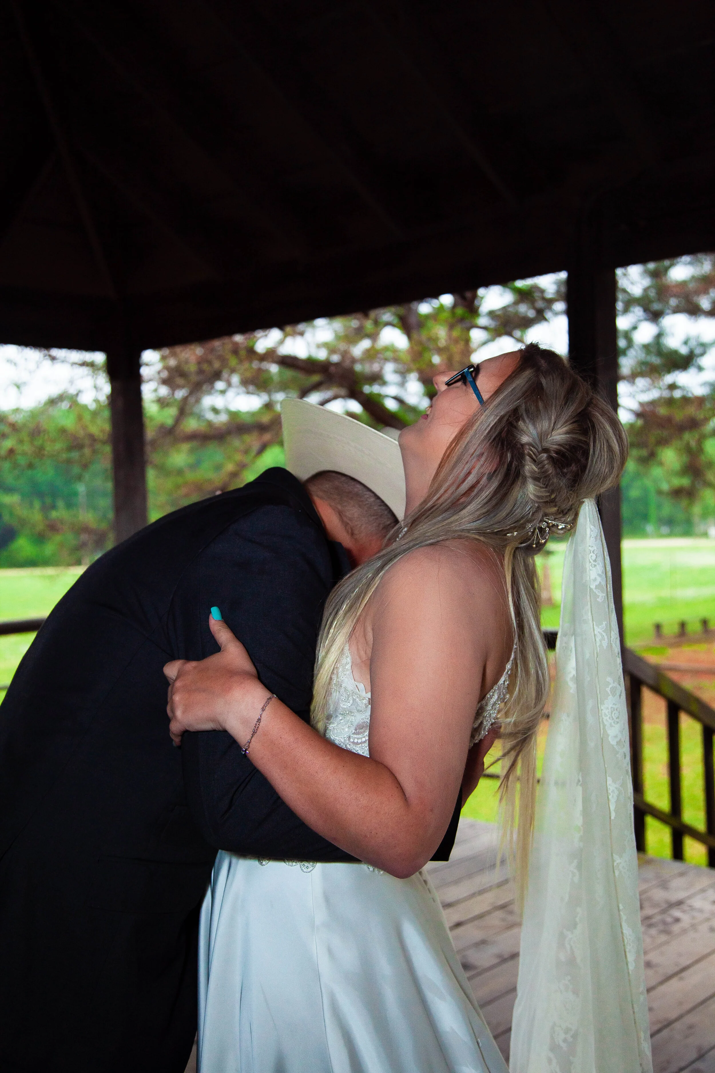This was a beautiful moment where Luke was trying to hide his tears of joy and Autymn was just loving how sweet and authentic his reactions were seeing her for the first time in her beautiful wedding dress.
