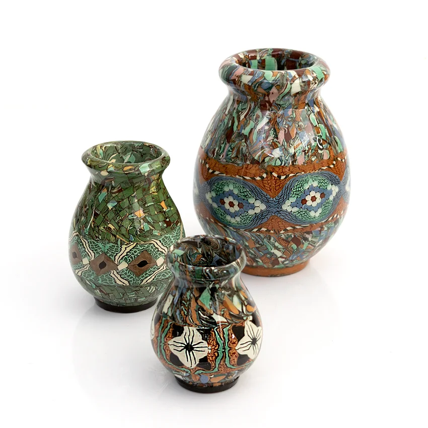 Jean Gerbino 14 Vallauris France Clay Mosaic Pieces, — B4