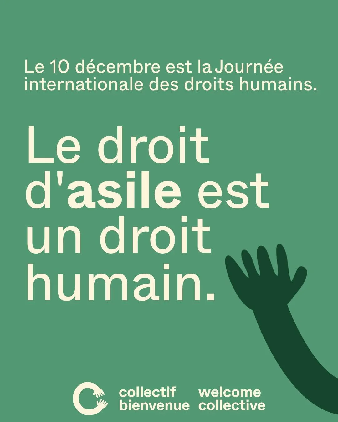 🏠💛 Tout le monde m&eacute;rite un endroit o&ugrave; vivre en s&eacute;curit&eacute; &ndash; c&rsquo;est ce qui fait de l&rsquo;asile un droit humain.

Au Collectif Bienvenue, nous aidons chaque jour des familles &agrave; d&eacute;fendre ce droit. A
