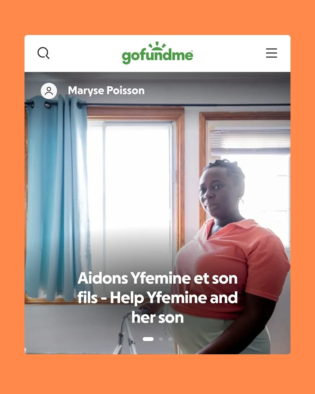 English in the comments

👉 Nous relayons cette collecte de fonds, lanc&eacute;e par la travailleuse sociale et l&rsquo;avocate d&rsquo;Yfemine, afin de la soutenir, elle et son b&eacute;b&eacute;.

Yfemine a fui Ha&iuml;ti pour survivre. Apr&egrave;