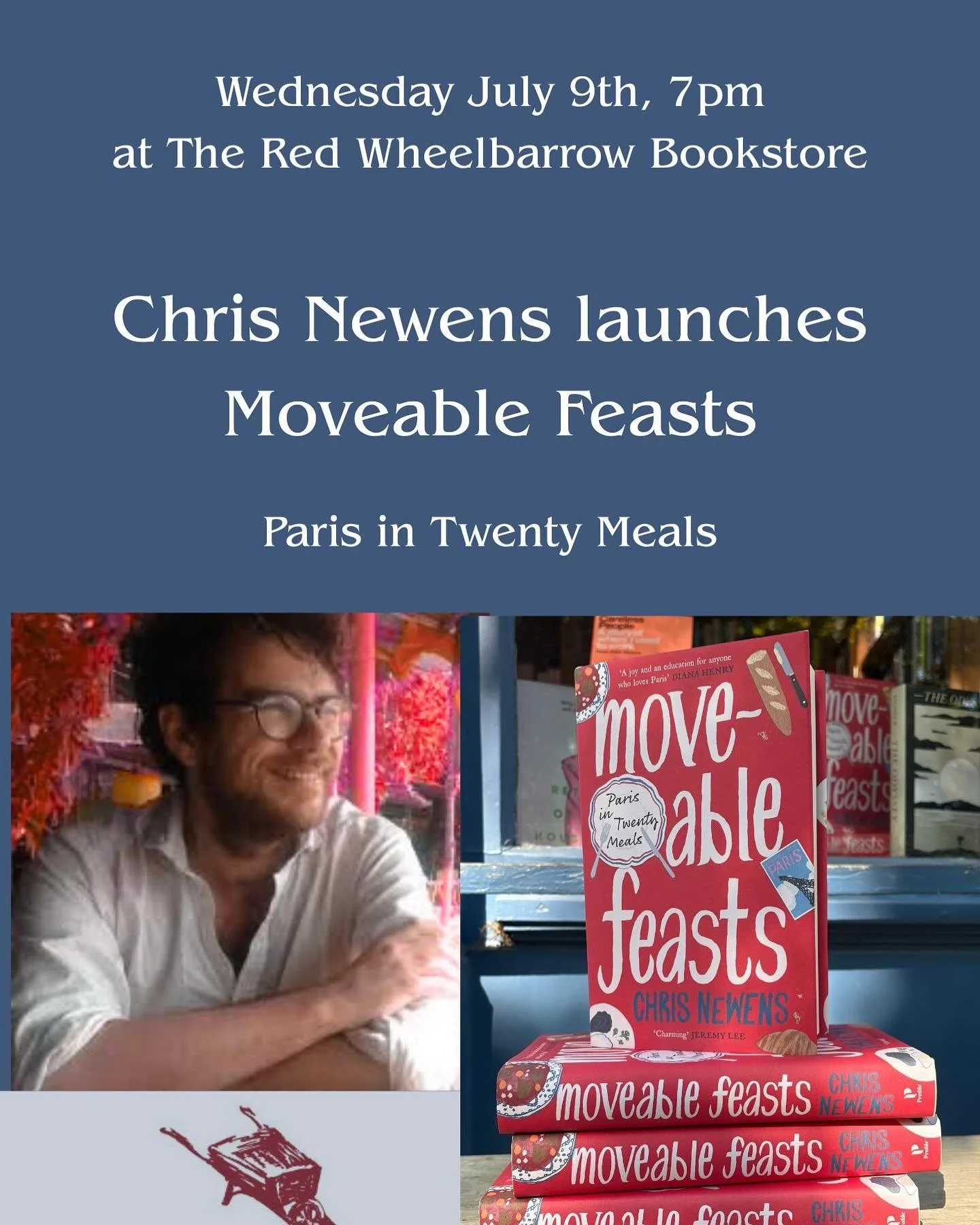 Join us this  evening with @chri.snewens for the Moveable Feasts Paris book launch!