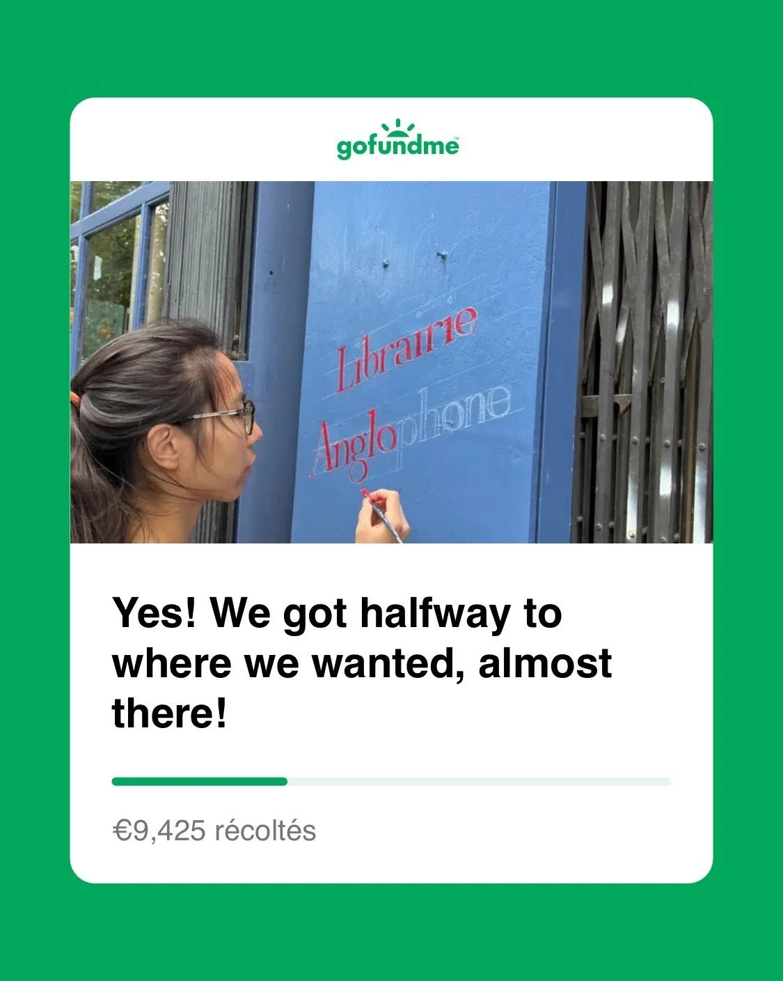 Fundraiser update! Thank you all for helping us reach the halfway point!

https://gofund.me/9ecd49a3