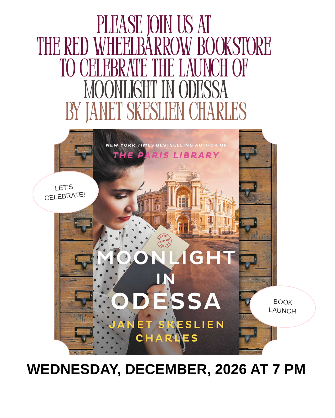 Moonlight in Odessa launch at the Red Wheelbarrow.png
