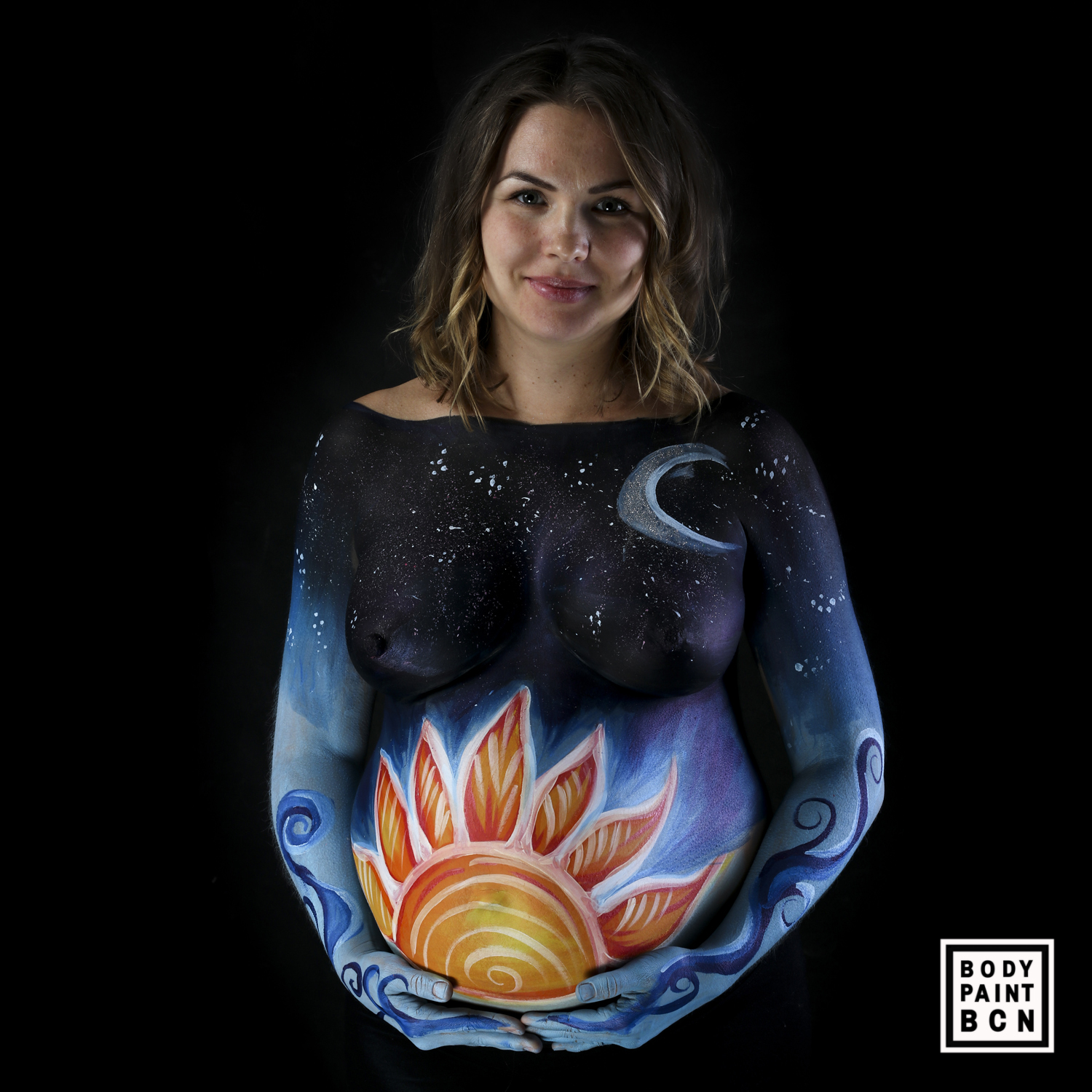 Belly painting with body painting