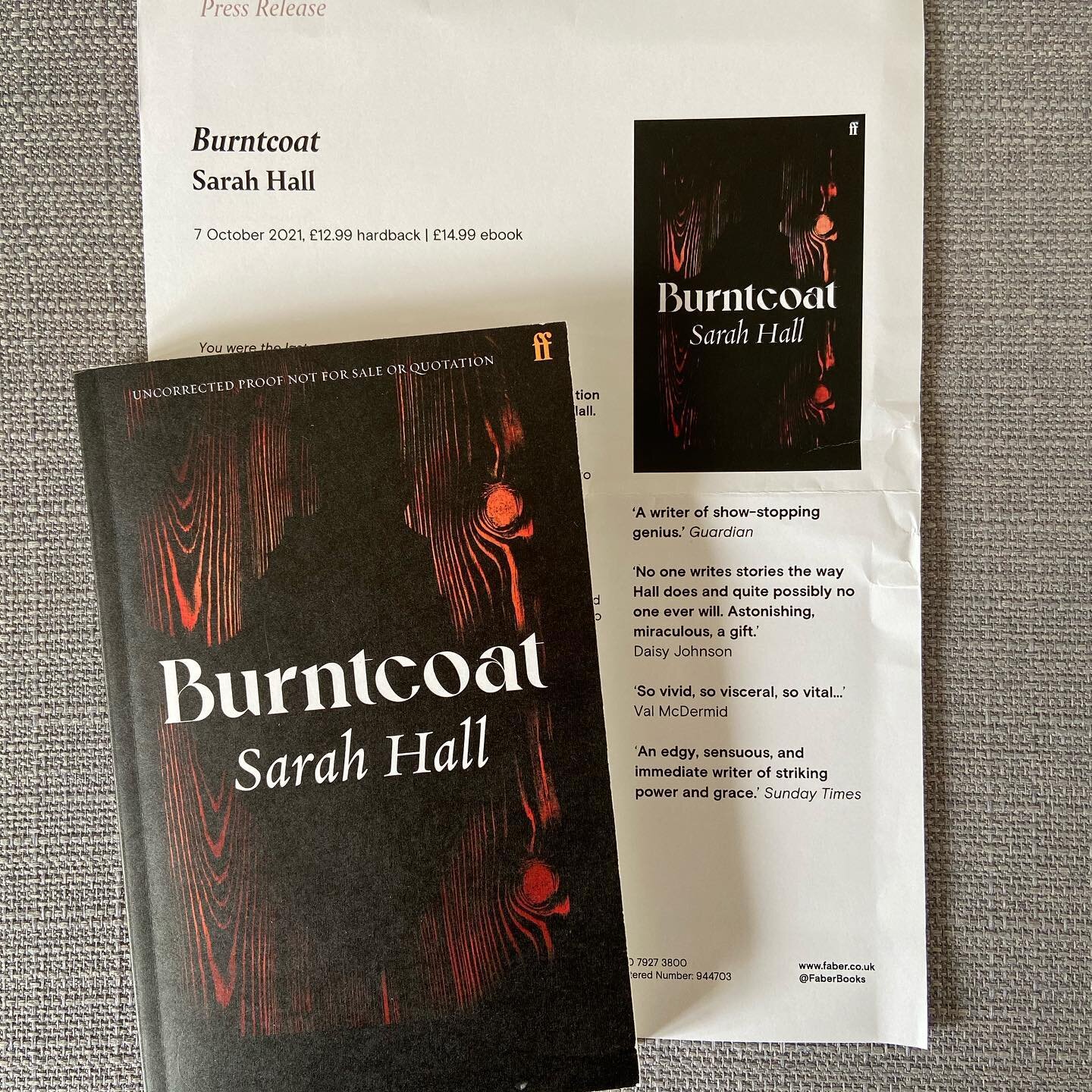 I love that we&rsquo;re starting to see authors responses to the pandemic. Thanks for #Burntcoat, @faberbooks.