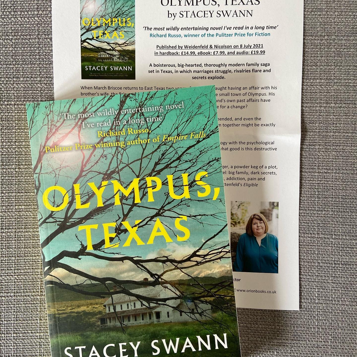 I didn&rsquo;t have #OlympusTexas on my bookish radar but I&rsquo;m so glad I do now. Great American novel? Messy family? Say no more; I&rsquo;m in. Thank you, @allen_elizabeth and @wnbooks.