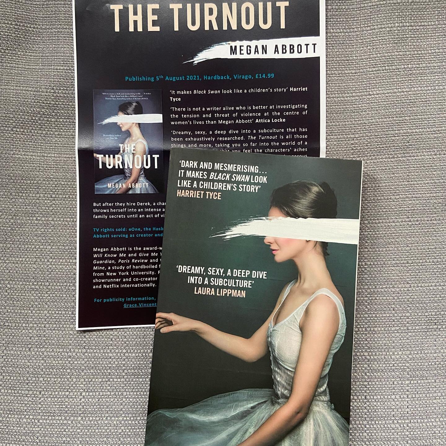 Did a little yelp when this one turned up. Huge thanks to @graceelizabethvincent and @viragopress for #TheTurnout. I can&rsquo;t wait to dive in.