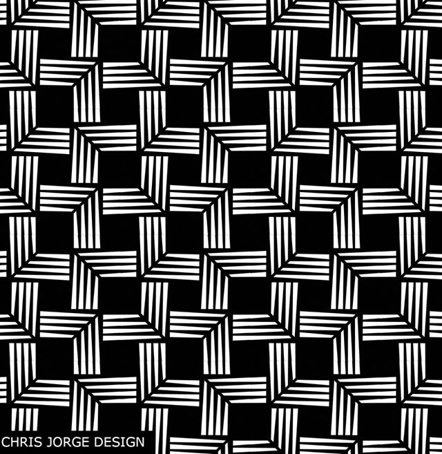 Be the first to like this
chrisjorgedesign
An op art, basketweave pattern. I like the overlapping area. It feels like there are 2 layers.

#spoonflower #surfacedesign #printandpattern #artlicensing #patternobserver #patternpeople #illustrator #surfac