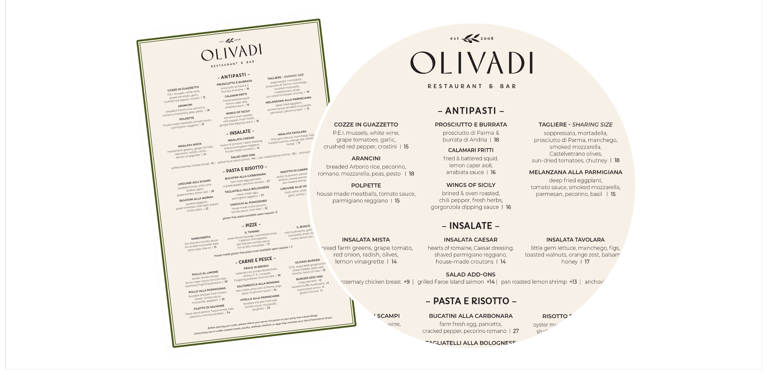 Olivadi Menu