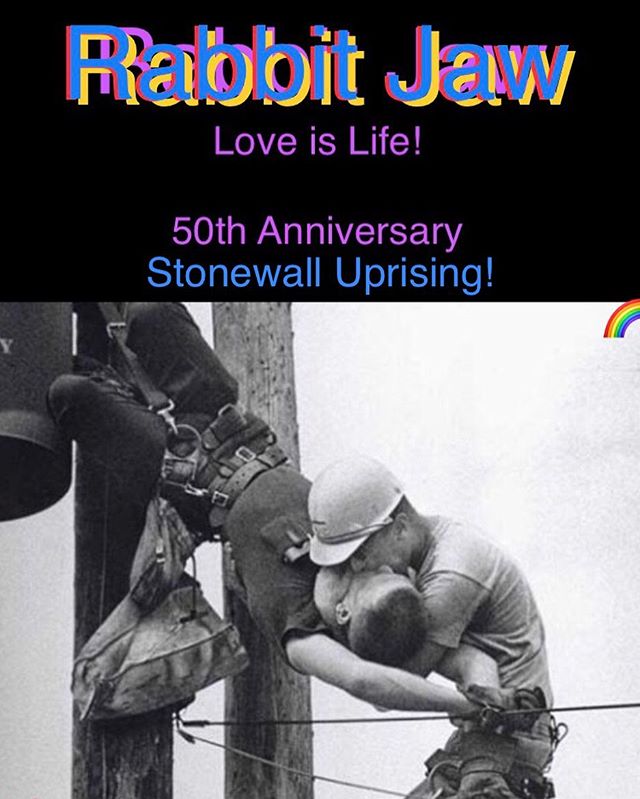 Rabbit Jaw is playing Saturday June 29th from 3 to 6 pm at the Tudor Lounge!  #rock #stonewall #love #loveislove #pride #humanity #music #dance #kiss #life
