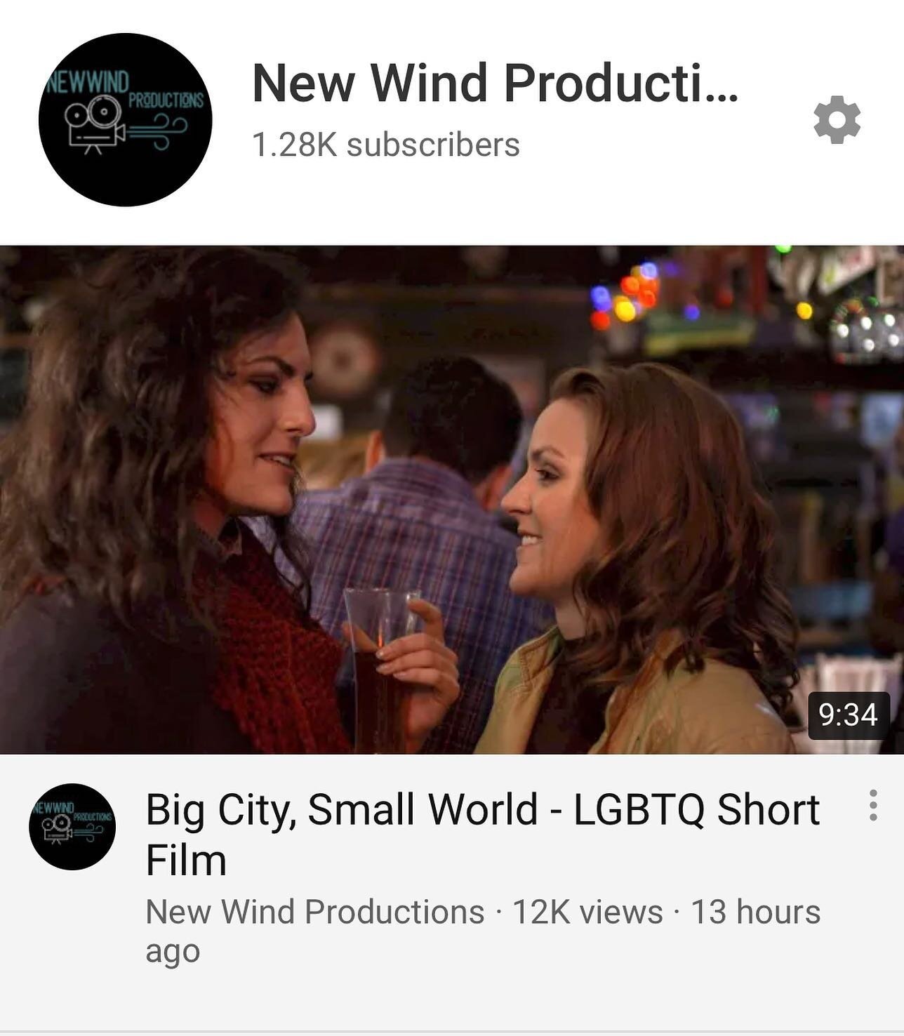 Over 12k views in the first 13 hours! We are just so excited to share Big City, Small World with everyone! Especially during pride month! 🏳️&zwj;🌈❤️🧡💛💚💙💜🖤 Thank you for all your support!