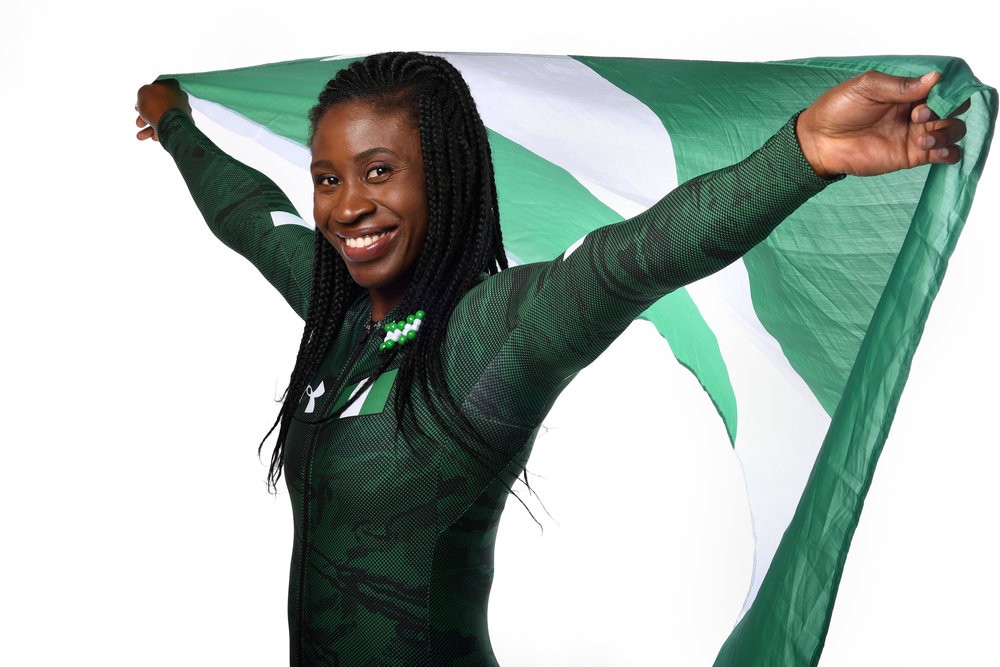 Simi will compete in the 2018 Olympics as the first female skeleton athlete from Africa. (Courtesy of Candice Ward)