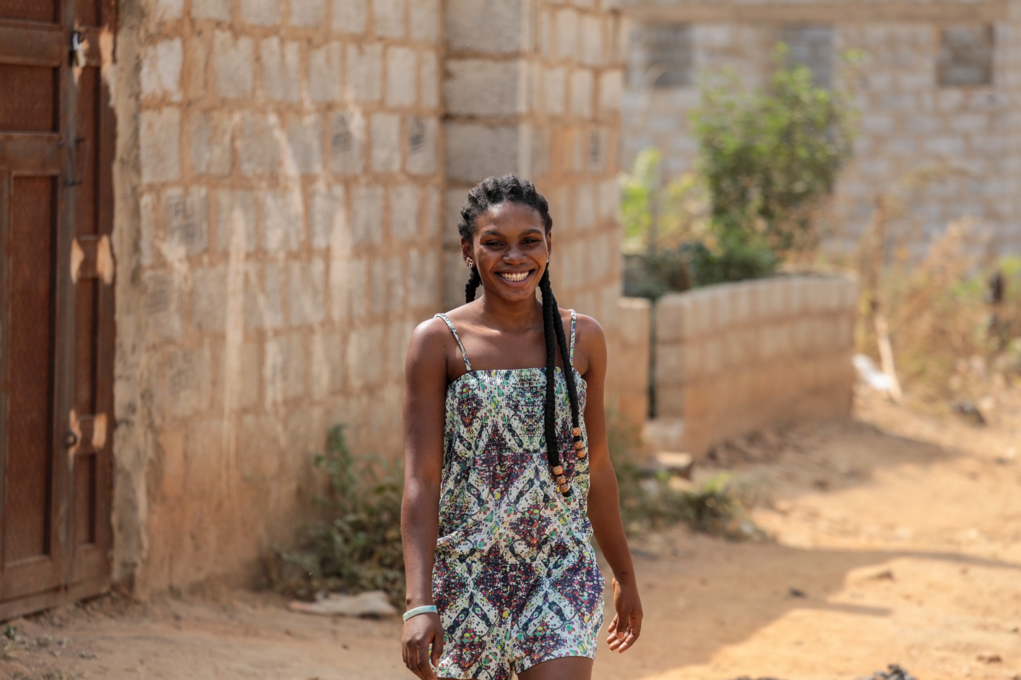 After seeing that many girls in her community don’t complete their education, Peace launched a project called “All Girls Must Go to School.” (Courtesy of Tolu Onibokun / Malala Fund)