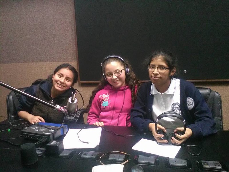 Rise Up’s Let Girls Lead network records Radio Journals with the theme of violence prevention. (Courtesy of Rise Up)