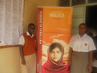 Hidel (right) at a Malala event.