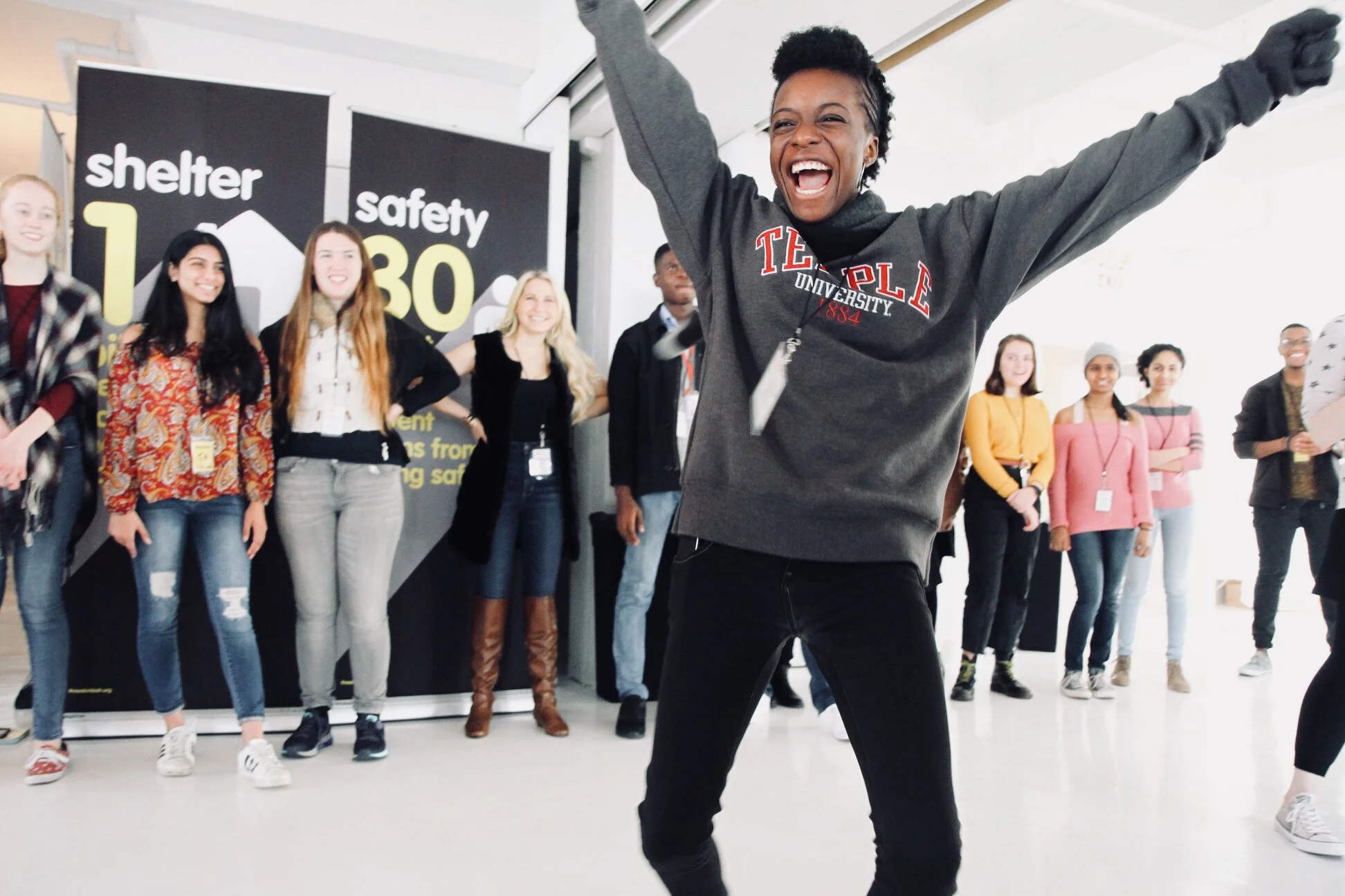 Mirabelle arriving in New York as a Global Teen Leader. (Courtesy of We Are Family Foundation)