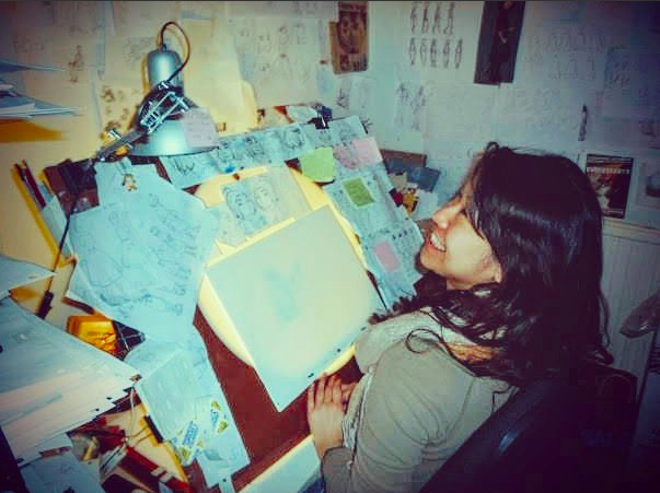 Aya working on “The Illusionist.” (Courtesy of Aya Sen Twitter )