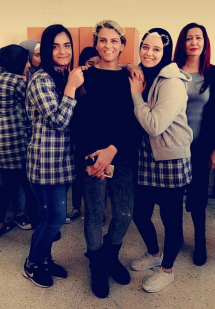 Me, Nancy and our Arabic teacher. (Courtesy of Huda)