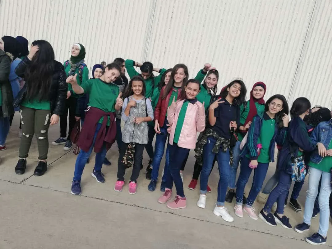With my classmates at school. (Courtesy of Reem)