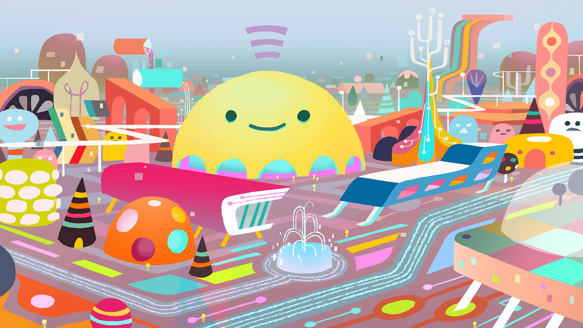 Early emoji city exploration