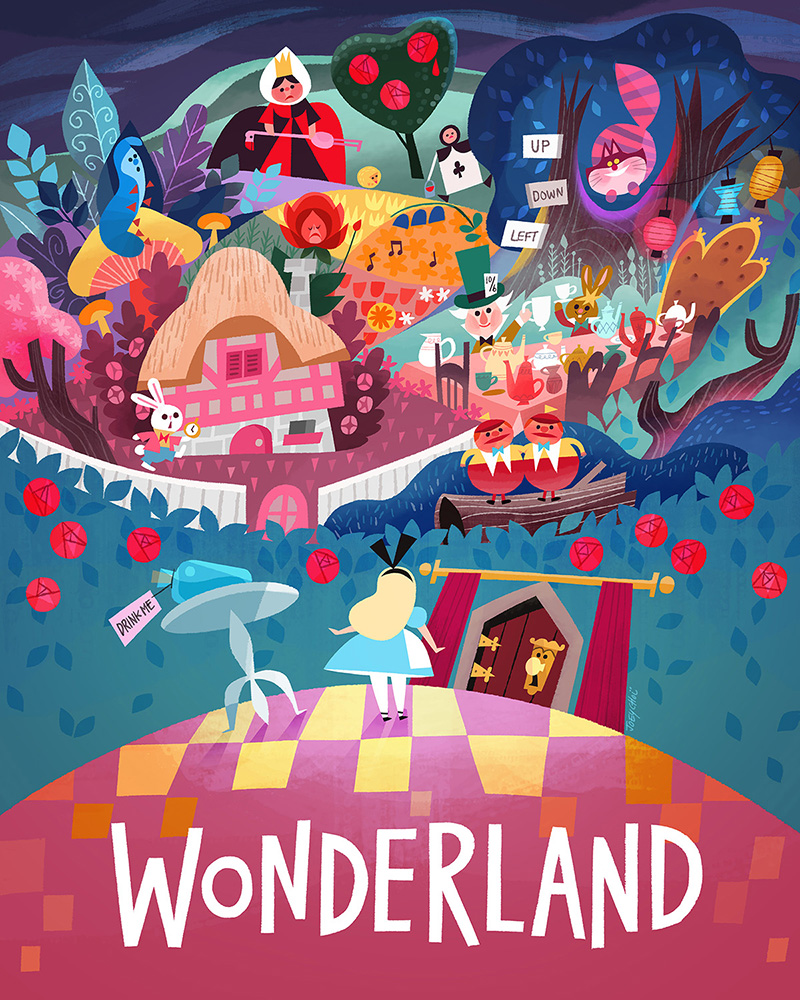 Alice in Wonderland- Disney Travel Poster Exhibition