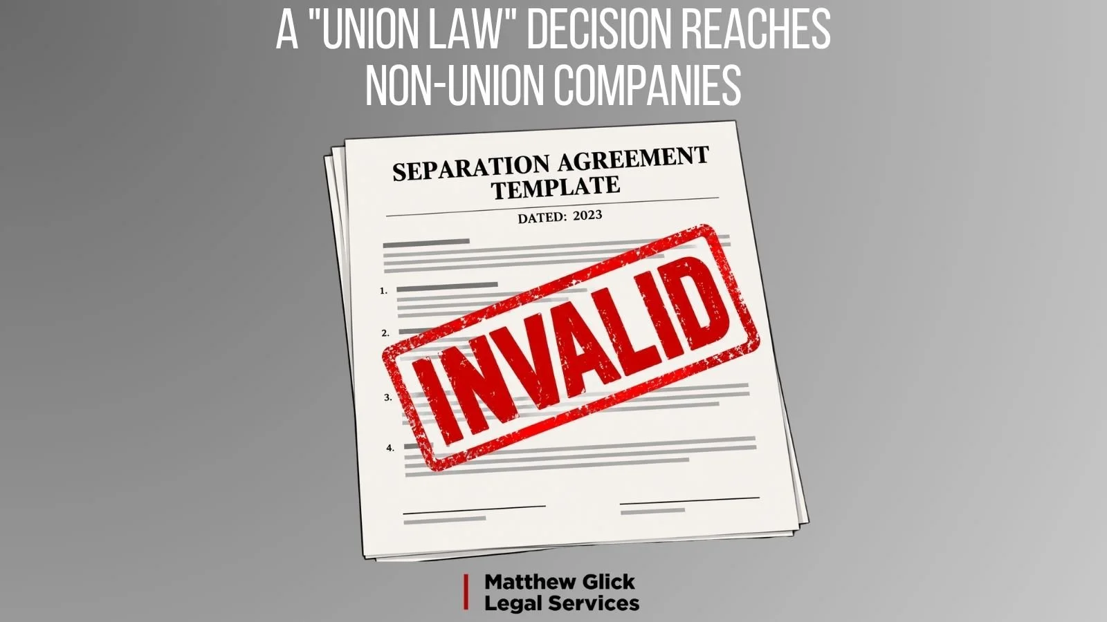 Updated your separation agreement template since 2023?