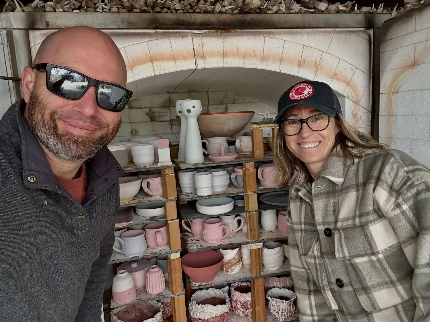 I know some have you have been waiting a while for pots to get fired - but the wait is nearly over. We had only a fist full of pots left over from the last firing and just not enough work to justify turning this kiln on. Big thanks to Tammy @alliswel