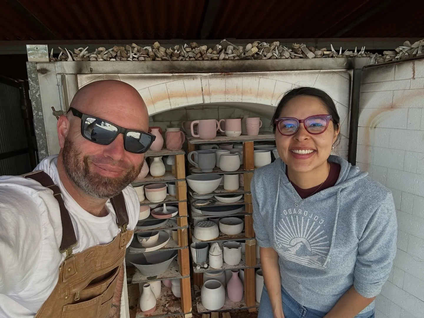 It&rsquo;s hard not get a little emotional, but this is the last cone 10 reduction load of S Lipan street. It&rsquo;s been an absolute pleasure firing pots for you over the last 9 years 🫡 
&bull;
We are frantically cleaning and clearing the studio, 