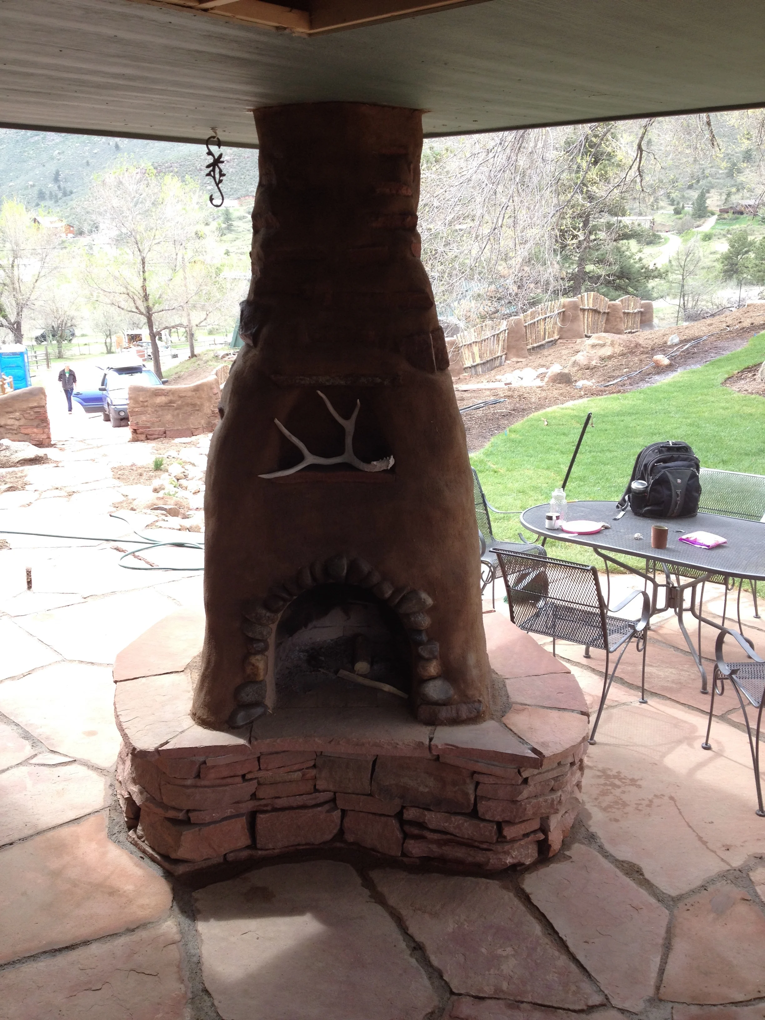 Cob Fireplace