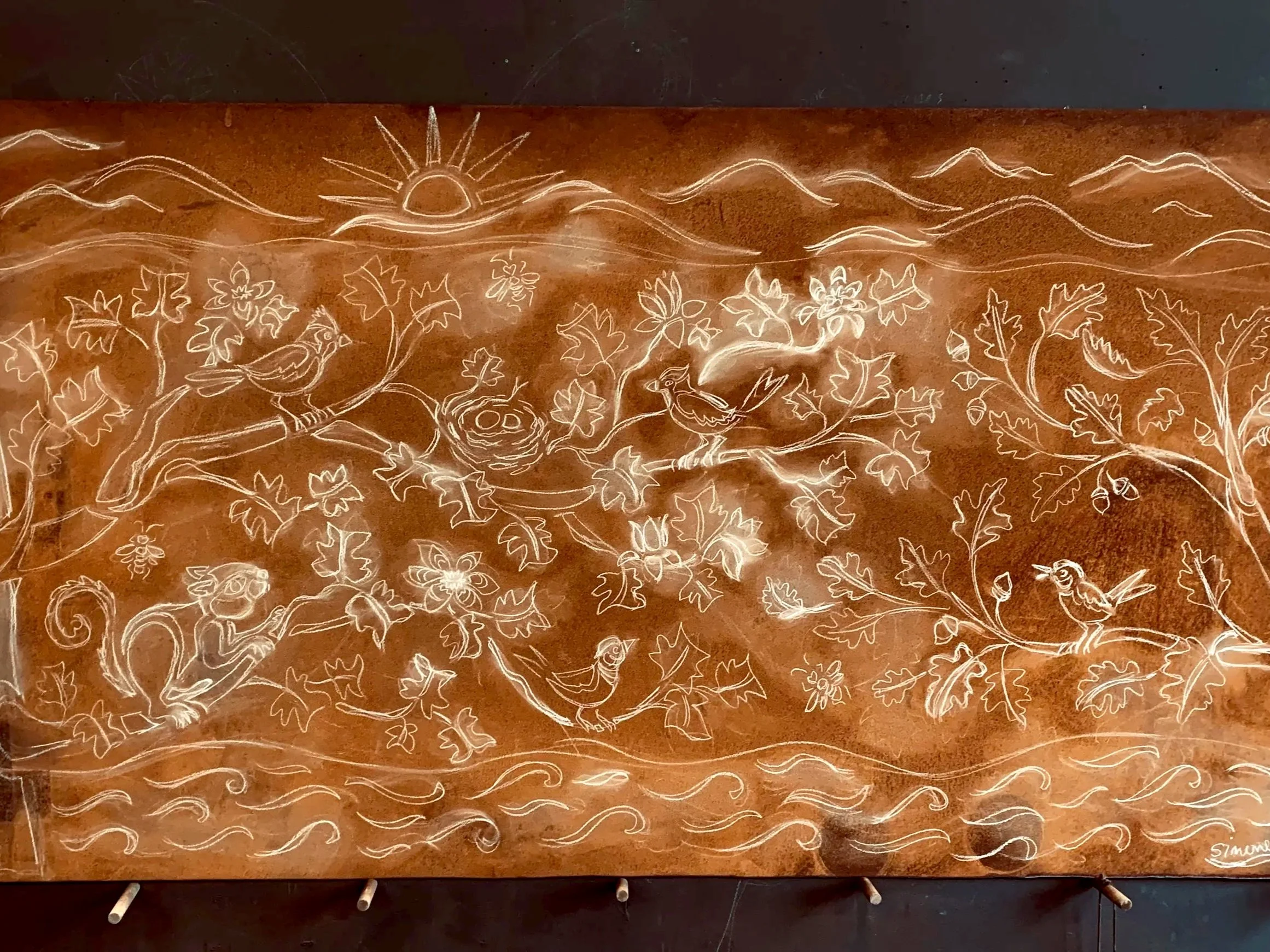 soapstone on steel...process
