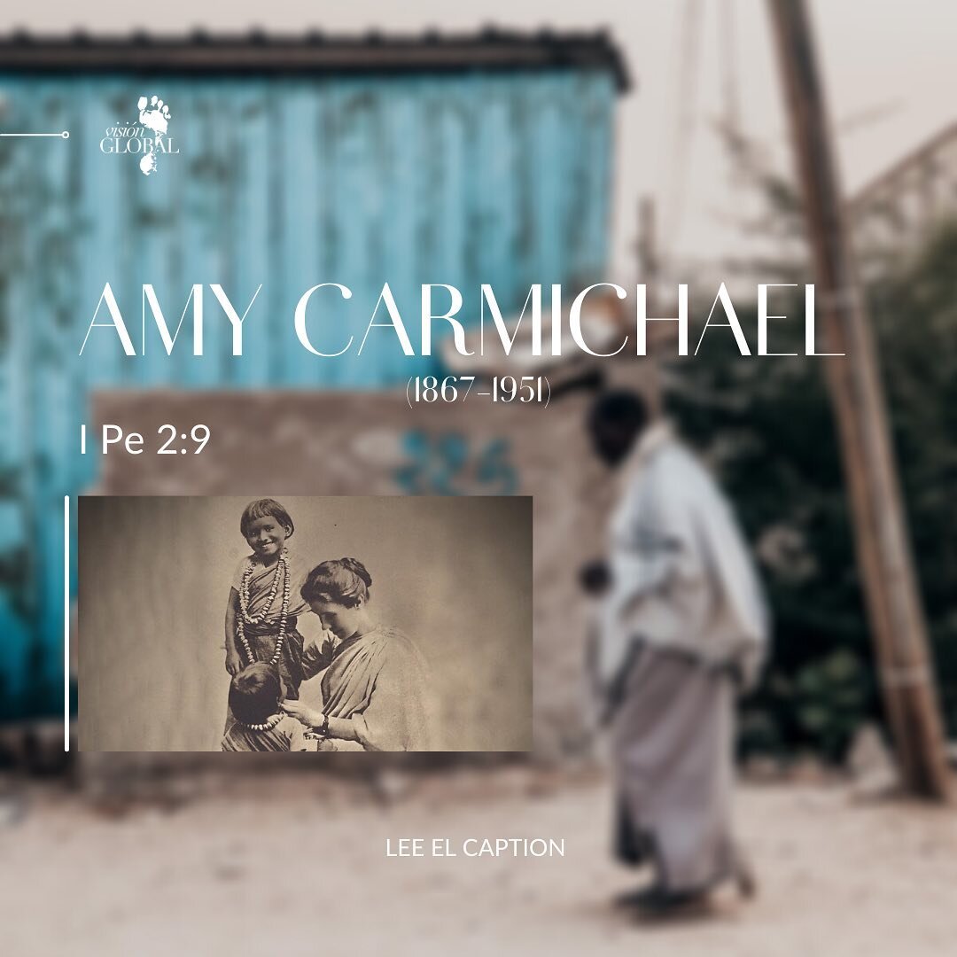 La historia de una misionera.

Amy Carmichael vivi&oacute; una vida inspiradora. Muchos no hubieran cre&iacute;do que ella pudiera dejar un impacto en la tierra, ya que sufr&iacute;a de neuralgia y en muchas ocasiones era obligada a pasar mucho tiemp