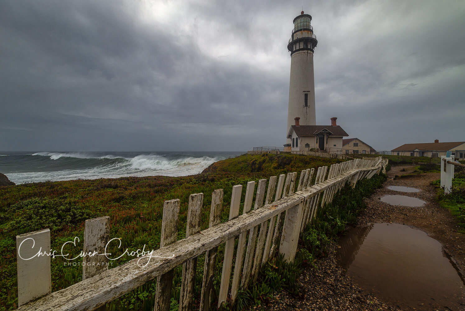 Moody Lighthouse Pigeon Point Storm Full