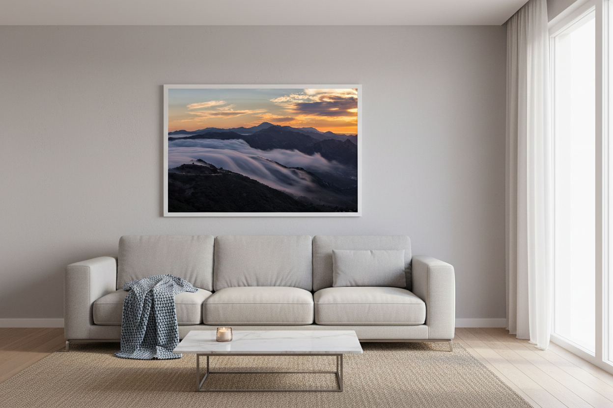 malibu-mountains-fog-waterfall-sunset-fine-art-print-living-room-sofa-mockup.png