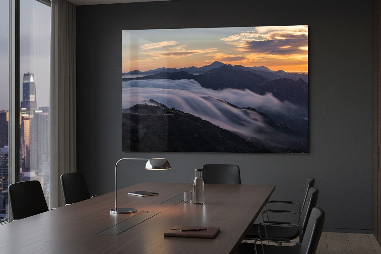 malibu-mountains-fog-waterfall-sunset-fine-art-print-conference-room-mockup.png