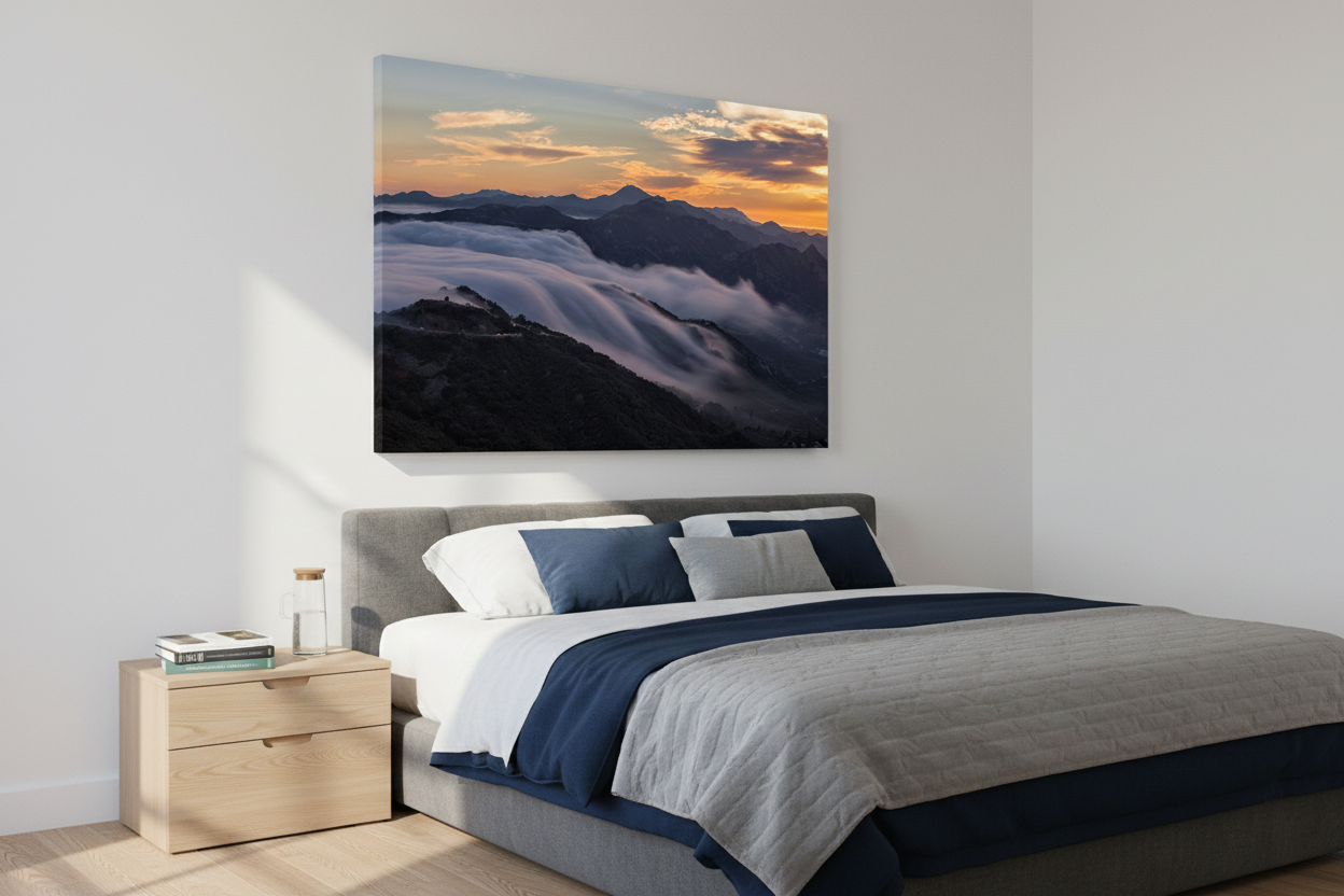 malibu-mountains-fog-waterfall-sunset-fine-art-print-bedroom-headboard-mockup.png