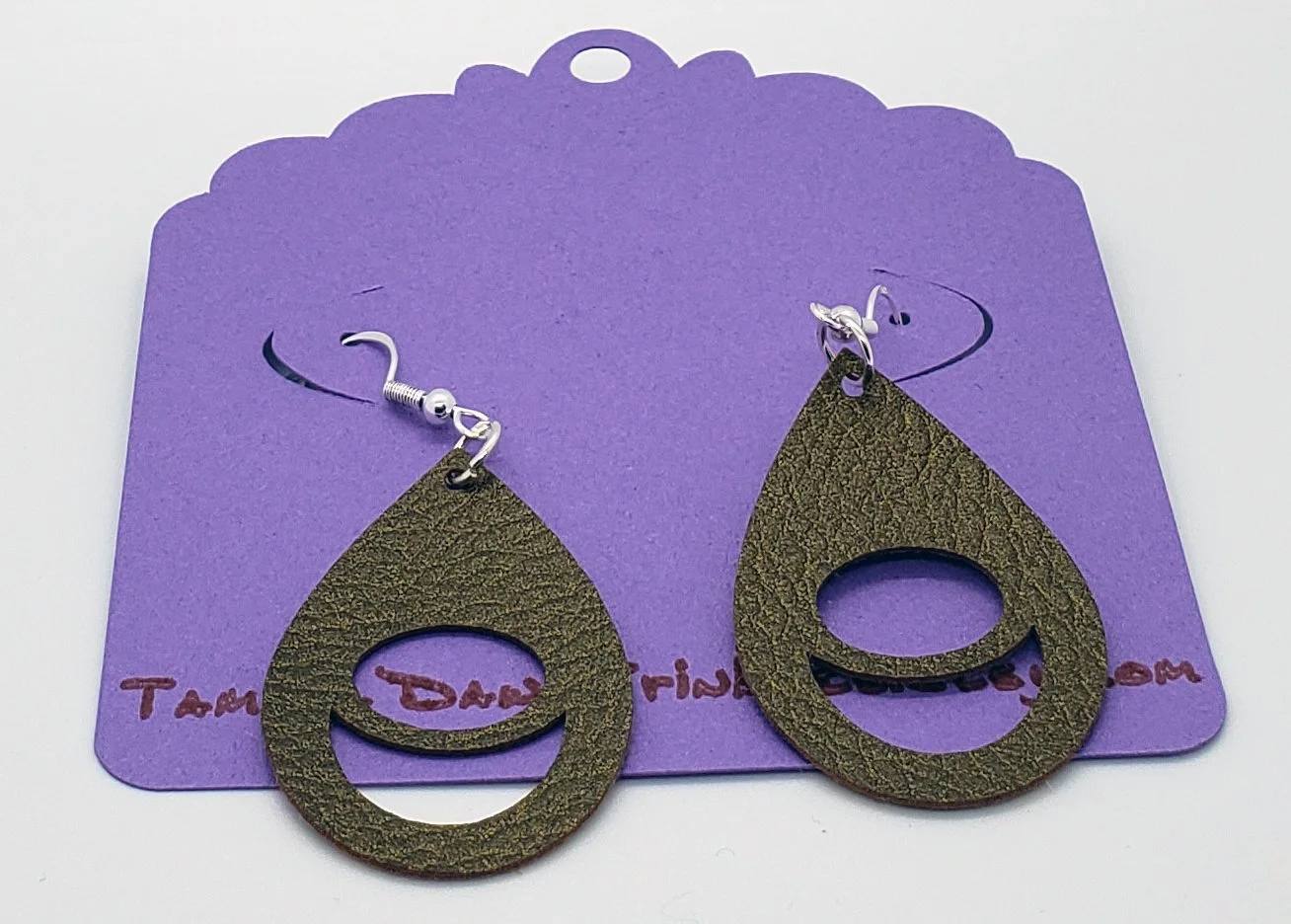 Dark Brown Teardrop with Circle and Moon